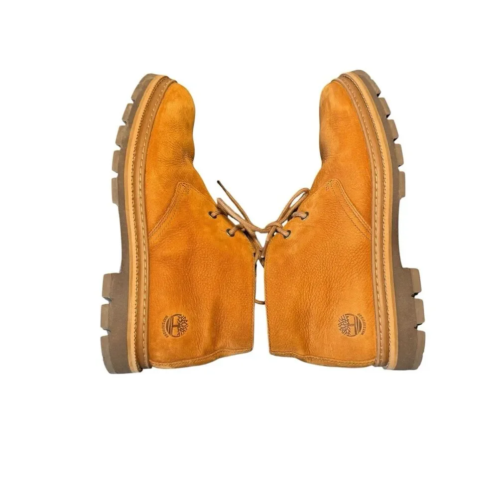 Timberland Mens 7.5 Port Union Waterproof Chukka Boots Brown TimberDry Leather